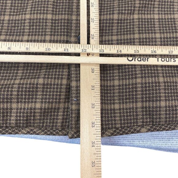 Hawx Work Gear Shacket Mens XL Brown Plaid Sherpa Lined Pockets Snap Button - Picture 7 of 16